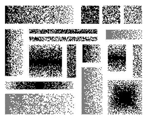 Disappear square pixel mosaic pattern of dissolve Stock Illustration