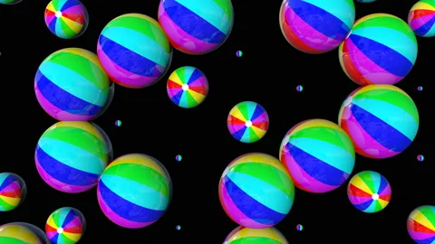Disappearing Beach Balls Stock Footage 139107894