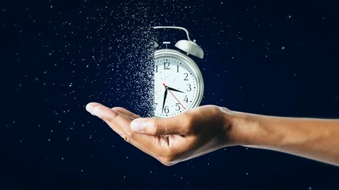 Disappearing Clock on Hand Stock Footage 154369355