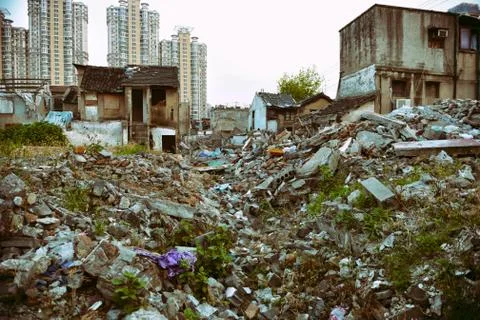 Disappearing district. Stock Photos