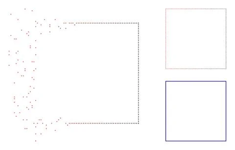 Disappearing Dotted Halftone Square Frame Icon Stock Illustration