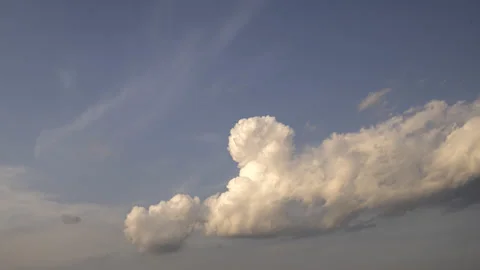 Disappearing Evening Clouds Stock Footage 157341833