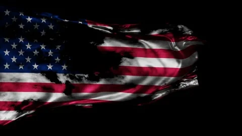Disappearing flag of America. Stock Footage 183485179