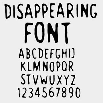 Disappearing font Stock Illustration
