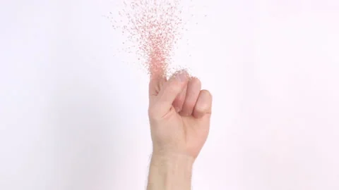 Disappearing Of Human's Hand Which Is Dissolving In Spacing And Time Video stock 100118543