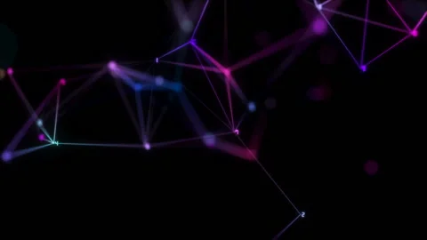 Disappearing network.Digital, communication and technology background with lines Stock Footage 101205958