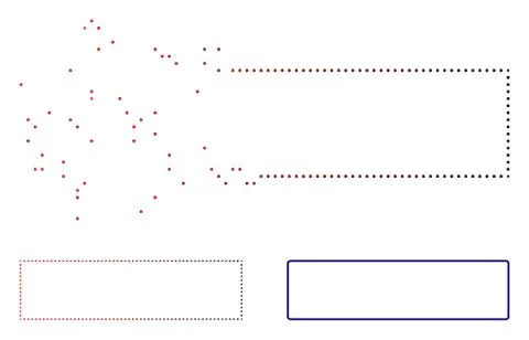 Disappearing Pixel Halftone Rounded Rectangle Frame Icon 스톡 일러스트