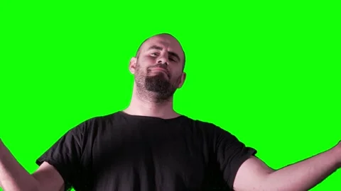 Disappointed bald man Stock Footage 189404727