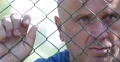 Disappointed Man Stay Back Metallic Fence Behind Border Immigrant Help Concept 4k or 4k+ Resolution