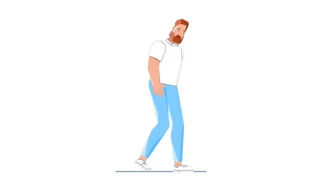Disappointed Man Walking Away 2D Animation Vidéo 277274464