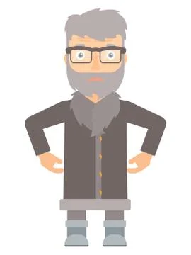 Disappointed north man vector illustration Stock Illustration