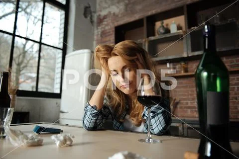 Disappointed young woman pouting her lips Stock Photos