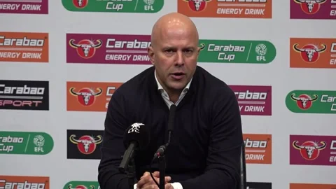 'Disappointing result. Disappointing performance.' - Arne Slot on Carabao Cup l Stock Footage 304293025