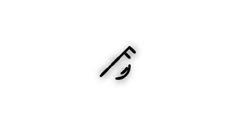 Disarmament Line Icon Animation Loop White Background Vídeos de archivo 342209503