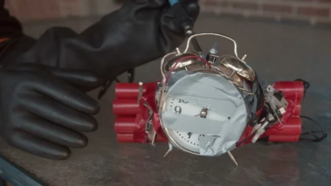 Disarming or making bomb concept Stock Footage 144873455