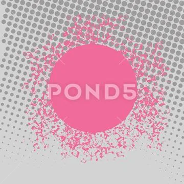 Disarrayed and Jumbled Musical Notes Icon Overlapping and Surrounding ...
