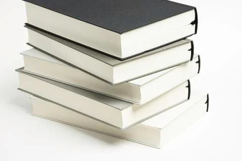 A Disarrayed Stack OF Cloth Bound Books Stock Photos