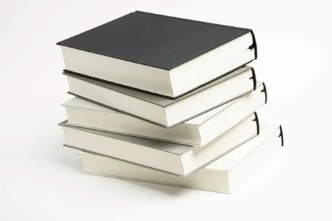 A Disarrayed Stack OF Cloth Bound Books Stock Photos
