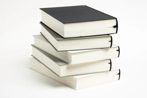 A Disarrayed Stack OF Cloth Bound Books Stock Photos