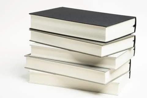 A Disarrayed Stack OF Cloth Bound Books Stock Photos