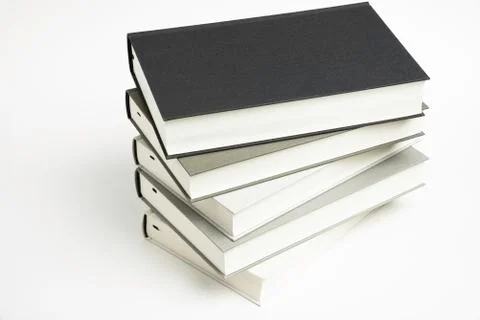 A Disarrayed Stack OF Cloth Bound Books Stock Photos