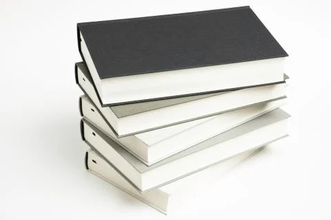 A Disarrayed Stack OF Cloth Bound Books Stock Photos