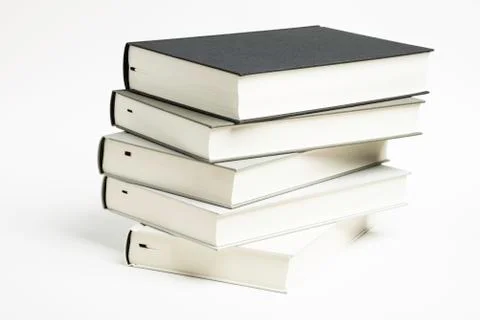 A Disarrayed Stack OF Cloth Bound Books Stock Photos