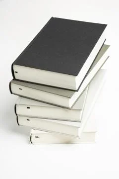 A Disarrayed Stack OF Cloth Bound Books Stock Photos