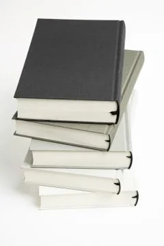 A Disarrayed Stack OF Cloth Bound Books Stock Photos