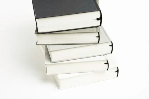 A Disarrayed Stack OF Cloth Bound Books Stock Photos