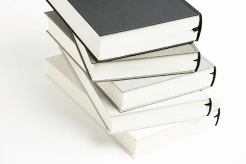A Disarrayed Stack OF Cloth Bound Books Stock Photos