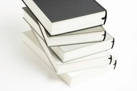 A Disarrayed Stack OF Cloth Bound Books Stock Photos