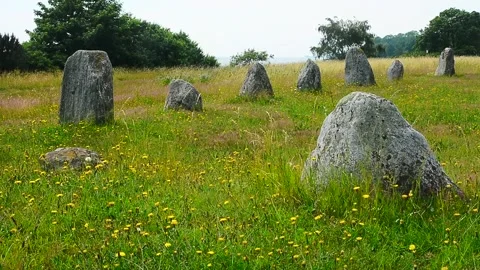 Disas Ting is a rectangular stone setting in the village of Svarte, west of Stock Footage 260661937
