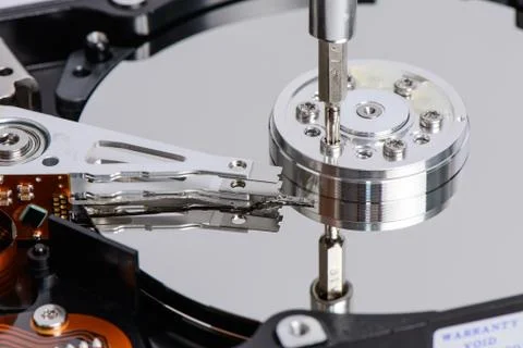 Disassemble Hard disk drive Stock Photos