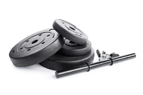 Disassembled dumbbell Stock Photos