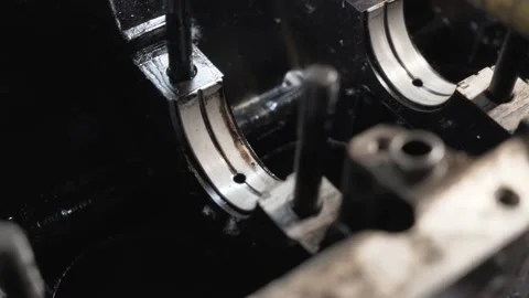 Disassembled the engine block in the Studio Stock Footage 134256200