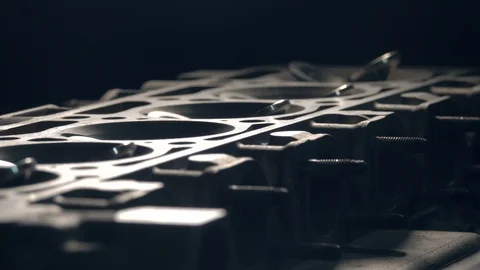 Disassembled Engine of Car with Valves Video stock 90790098