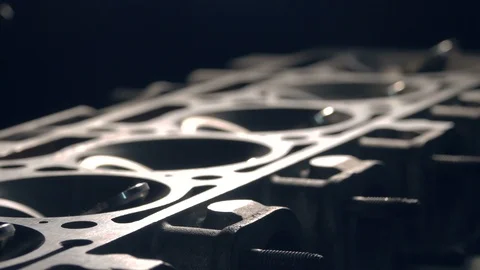 Disassembled Engine of Car with Valves Stockbeeldmateriaal 90791450