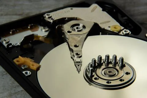 Disassembled Hard disk drive Stock Photos