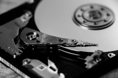 Disassembled Hard disk drive Stock Photos