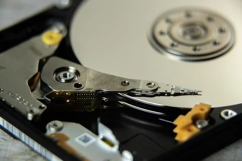 Disassembled Hard disk drive Stock Photos