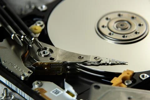 Disassembled Hard disk drive Stock Photos