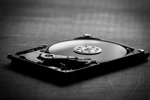 Disassembled Hard disk drive Stock Photos