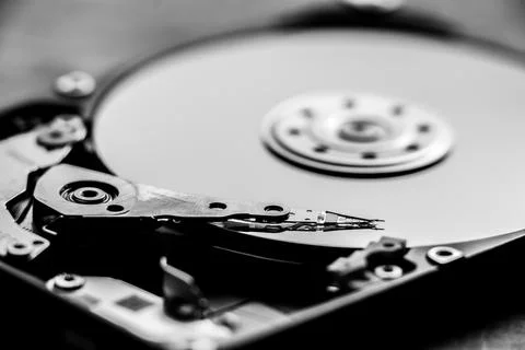 Disassembled Hard disk drive Stock Photos