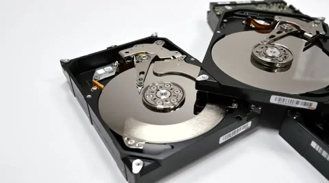 Disassembled hard drives 動画素材 59138027