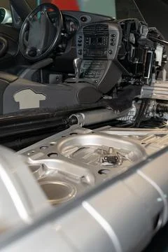 Disassembled interior of the car. Stock Photos
