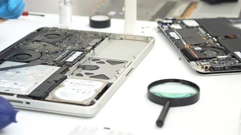 Disassembled laptop Stock Footage 108971089