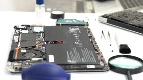 Disassembled laptop Stock Footage 108973919