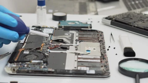 Disassembled laptop Stock Footage 108975183