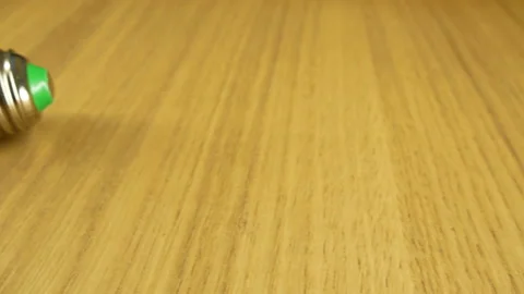 The disassembled LED corn lamp is on the table. Base E27 Stock-Footage 132314045